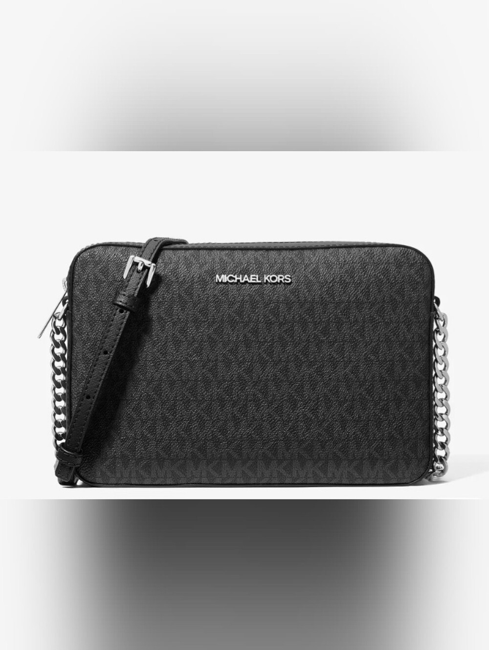 Michael Kors Black Jet Set Large Logo Crossbody
